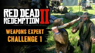 Red Dead Redemption 2 Weapons Expert Challenge 1 Guide  Kill 3 enemies with a knife [upl. by Nikkie]