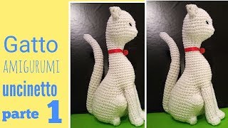 Gatto uncinetto amigurumi cat crochet parte 1 [upl. by Edette]