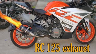 ktm RC 125 Modifications  Install exhaust  KTM Modified BulletTower [upl. by Ibbetson]