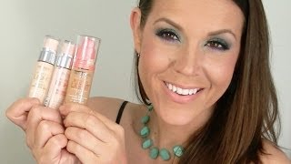 NEW Bourjois Happy Light Foundation amp Primers REVIEW amp DEMO [upl. by Ahsrav]