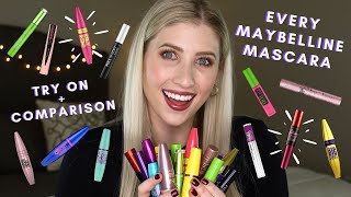 EVERY Maybelline MASCARA  Testing ALL 27 MAYBELLINE Mascaras [upl. by Deery]