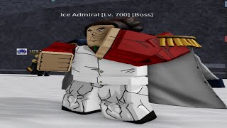 Defeating Ice Admiral Aokiji  Blox Fruits [upl. by Euv]