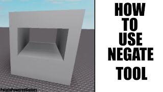 HOW TO USE THE NEGATE TOOL ROBLOX STUDIO TUTORIAL READ PINNED COMMENT [upl. by Nonahs421]