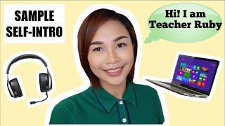 SELFINTRODUCTORY VIDEO for ESL TEACHING  Ruby Gonzales [upl. by Attener]