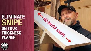 Say Goodbye To Snipe  Thickness Planer Jig  Woodworking [upl. by Luaped]