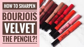 Bourjois Velvet The Pencil  HOW TO SHARPEN Review  Feel unique discount [upl. by Erine377]