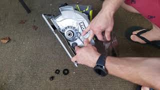 How To Change The Blade On The Circular Saw Ryobi [upl. by Cassidy]