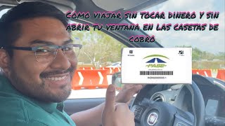 Como viajar seguros sin contacto en las casetas de cobro de las autopistas 🛣 de México con PASE [upl. by Hctim]