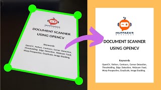 Document Scanner OPENCV PYTHON  Beginner Project [upl. by Aibonez]