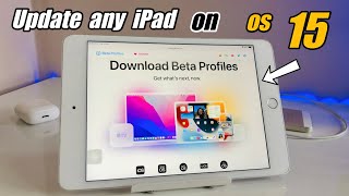 How to Update any iPad on iPad os15  How to install iPad os 15 beta profile Iin any iPad [upl. by Hedvige]