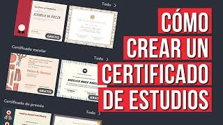 Como Crear un Certificado de Estudios Gratis y Sin Programas [upl. by Lyndsey]