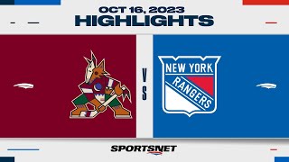 NHL Highlights  Coyotes vs Rangers  October 16 2023 [upl. by Aleafar705]