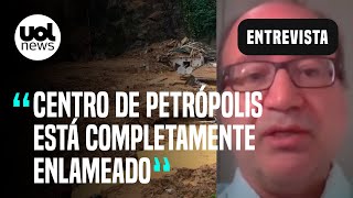 Chuvas em Petrópolis Cidade está acabada diz morador [upl. by Berlauda988]