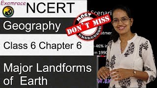 NCERT Class 6 Geography Chapter 6 Major Landforms of the Earth Dr Manishika  English  CBSE [upl. by Tutt]