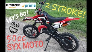 Syx Moto 50cc 2 Stroke  Kids Dirt Bike From Amazon [upl. by Kirschner]