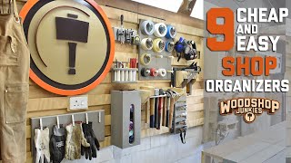 9 Cheap And Easy Shop Organizers  Super Simple HOW TO [upl. by Navek]