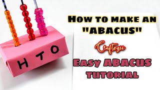 Easy abacus tutorial  How to make an Abacus  class project  Holiday Homework Maths  diy viral [upl. by Dilks]