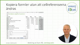 Kopiera formler utan att cellreferenserna ändras [upl. by Ridley]