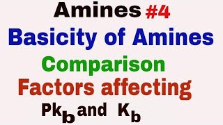 Basicity of Amines  Amines 3  Comparison of Aliphatic and Aromatic amines  Factors affecting [upl. by Dell]