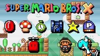 Super Mario Bros X SMBX  ALL POWER UPS ITEMS amp MOUNTS [upl. by Anett]