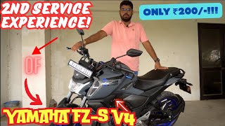 2024 Yamaha FZS V4 Second Service Experience Honest Review [upl. by Naenej]