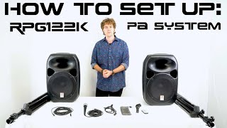 How to set up Your Rockville RPG122K Professional PA Speaker System Full WALKTHROUGH and Demo [upl. by Retla69]