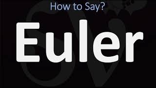 How to Pronounce Euler CORRECTLY [upl. by Kalikow]