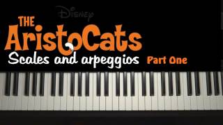 The Aristocats  Scales and arpeggios  Piano Tutorial 12 [upl. by Arikat]