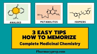 How to memorize complete medicinal chemistry pharmaceutical chemistry 3 Easy Tips [upl. by Lav]