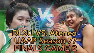 Ateneo vs DLSU Uaap Season 77 Finals Game 2 ¦¦ Historic 160 SWEEP [upl. by Timi]