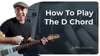 How to Play the D Chord on Guitar [upl. by Litman]