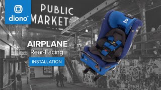 Diono® AllinOne Convertible Car Seat  Airplane RearFacing Installation [upl. by Zinah]