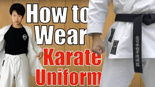 How To Wear The Karate Gi amp Tie The Karate Belt [upl. by Ynattirb]