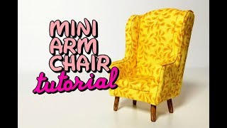 Miniature Upholstered Arm Chair with Free Template Subscriber Requested [upl. by Nelav]