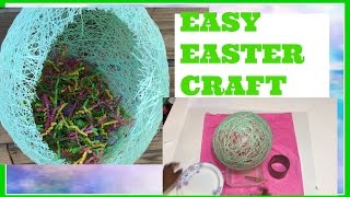 Diy String Easter Basket Easy amp Cheap [upl. by Lud]