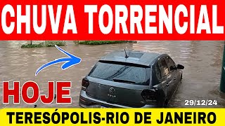 🚨🌊CHUVA TORRENCIAL em TERESÓPOLIS nesta tarde 291224 no RIO DE JANEIROveja 😱 [upl. by Nosreffej]