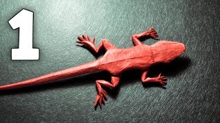 Origami Lizard Tutorial Brian Chan Part 12  Precreasing [upl. by Octavia]