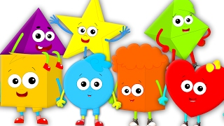 The Shapes song  Nursery Rhymes  Learn Shapes  Kids songs [upl. by Siberson]