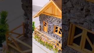 Casa construída de pedras e madeiras modelo rústico shorts [upl. by Leshia130]