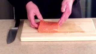 How to prepare salmon for sushi [upl. by Gaile]