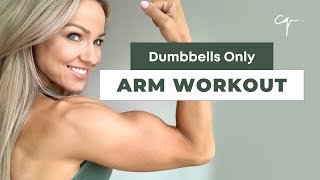 Arm Workout at Home  Dumbbells Only [upl. by Neerehs926]