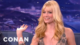 Beth Behrs Used To Have Some Seriously Lousy Jobs  CONAN on TBS [upl. by Ulyram]