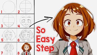 How to Draw URARAKA Step by Step  My Hero Academia [upl. by Lucila]