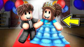 Baby Brooks FIRST SCHOOL DANCE In Roblox Brookhaven [upl. by Snyder]