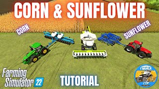 HOW TO GROW CORN amp SUNFLOWERS  Farming Simulator 22 [upl. by Dibrin]