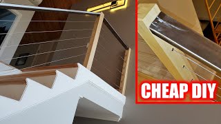 BIG UPGRADE Modern Steel  Cable Staircase Railing Installation Guide [upl. by Raycher]