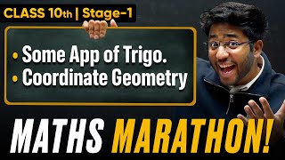 Class 10th Maths Maha Marathon  Some App of Trigonometry amp Coord Geometry 🔥  Shobhit Nirwan [upl. by Alleon]