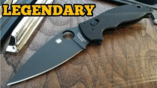 SPYDERCO MANIX 2 BLACK DLC G10  S30V  My new EDC [upl. by Salakcin339]