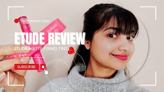 ETUDE MATTE FIXING TINT REVIEW etude explore liptint review trend viralvideo lipstick smokey [upl. by Ylevol]