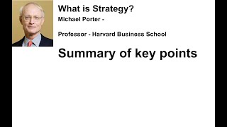 What is strategy  Michael porter  HBR article summary [upl. by Nimrahc131]